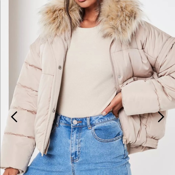 Missguided Jackets & Blazers - Missguided Camel Ultimate Faux Fur Puffer Jacket